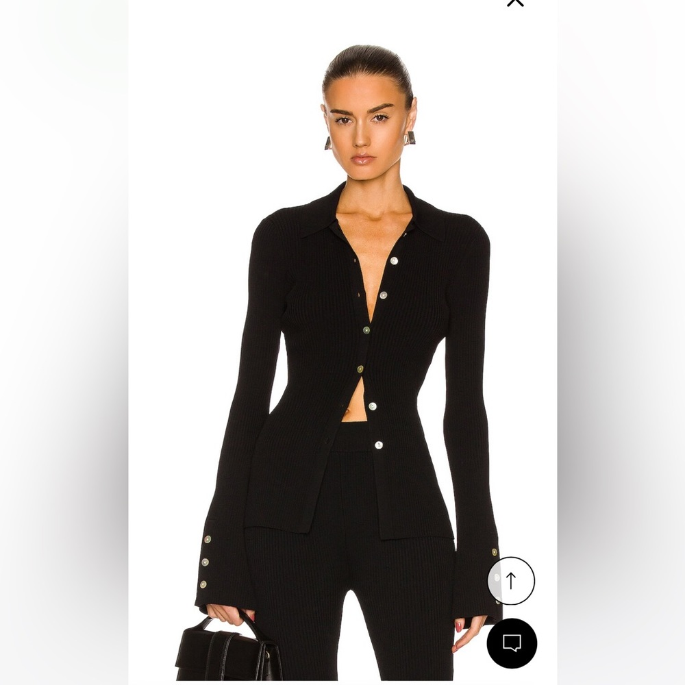 Le Ore Rimini Collared Cardigan Black XS